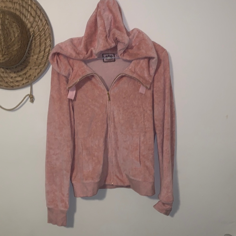 Y2K Juicy Couture light pink XL Zip hoodie